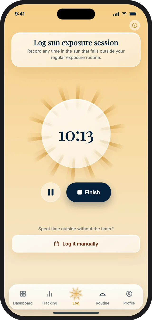 VitalSun — track your sun time, down to the minute
